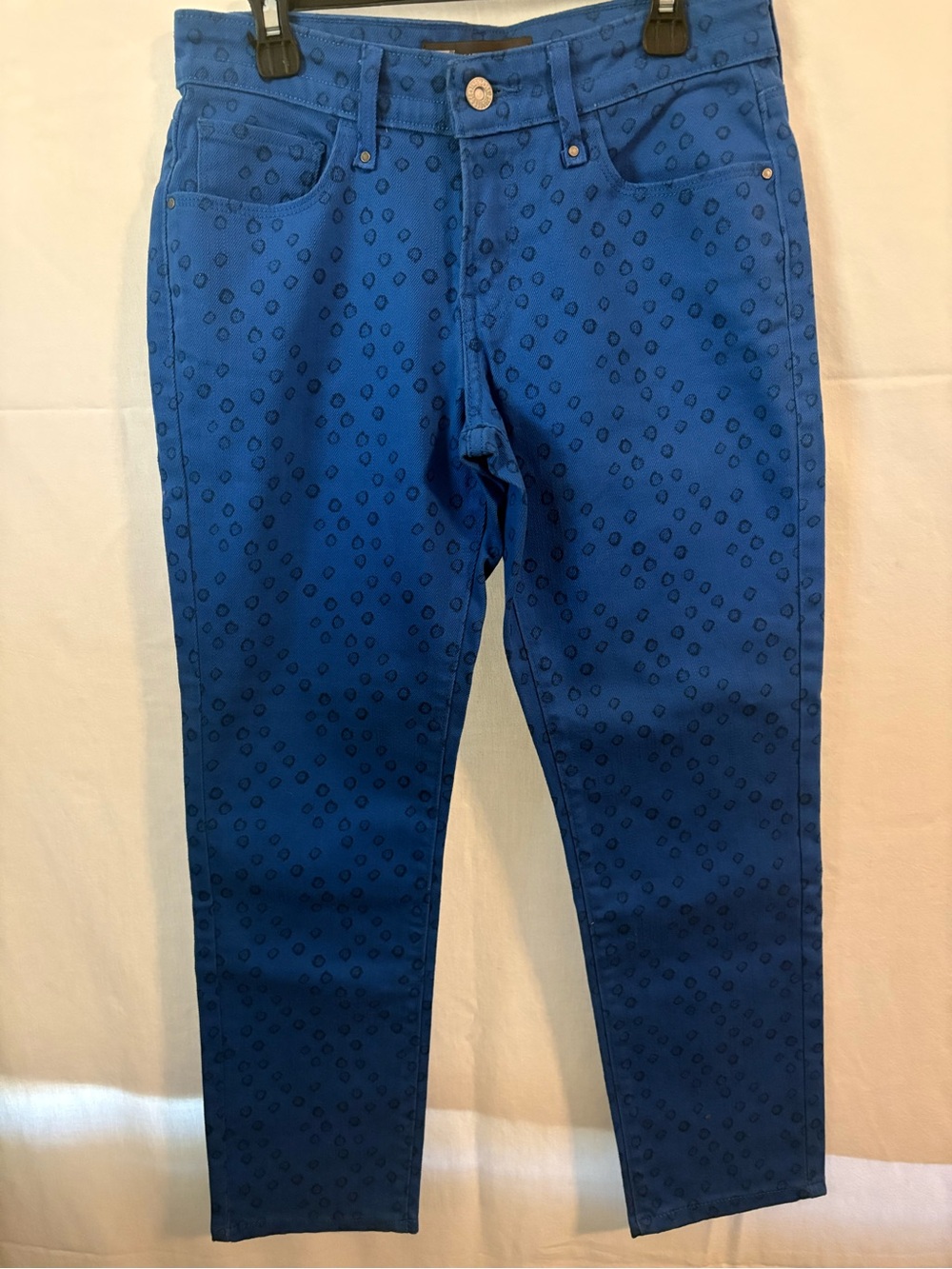 Levi's Royal Blue Skinny Jeans with Subtle Spot Print